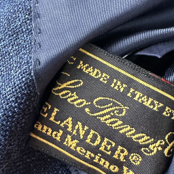 Ravazzolo x Loro Piana Fabric Blazer Jacket Men's US 46R Wool Blue Speckled - Picture 8 of 12